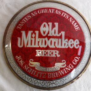 Vintage 1973 Schlitz Old Milwaukee Beer Round Sign